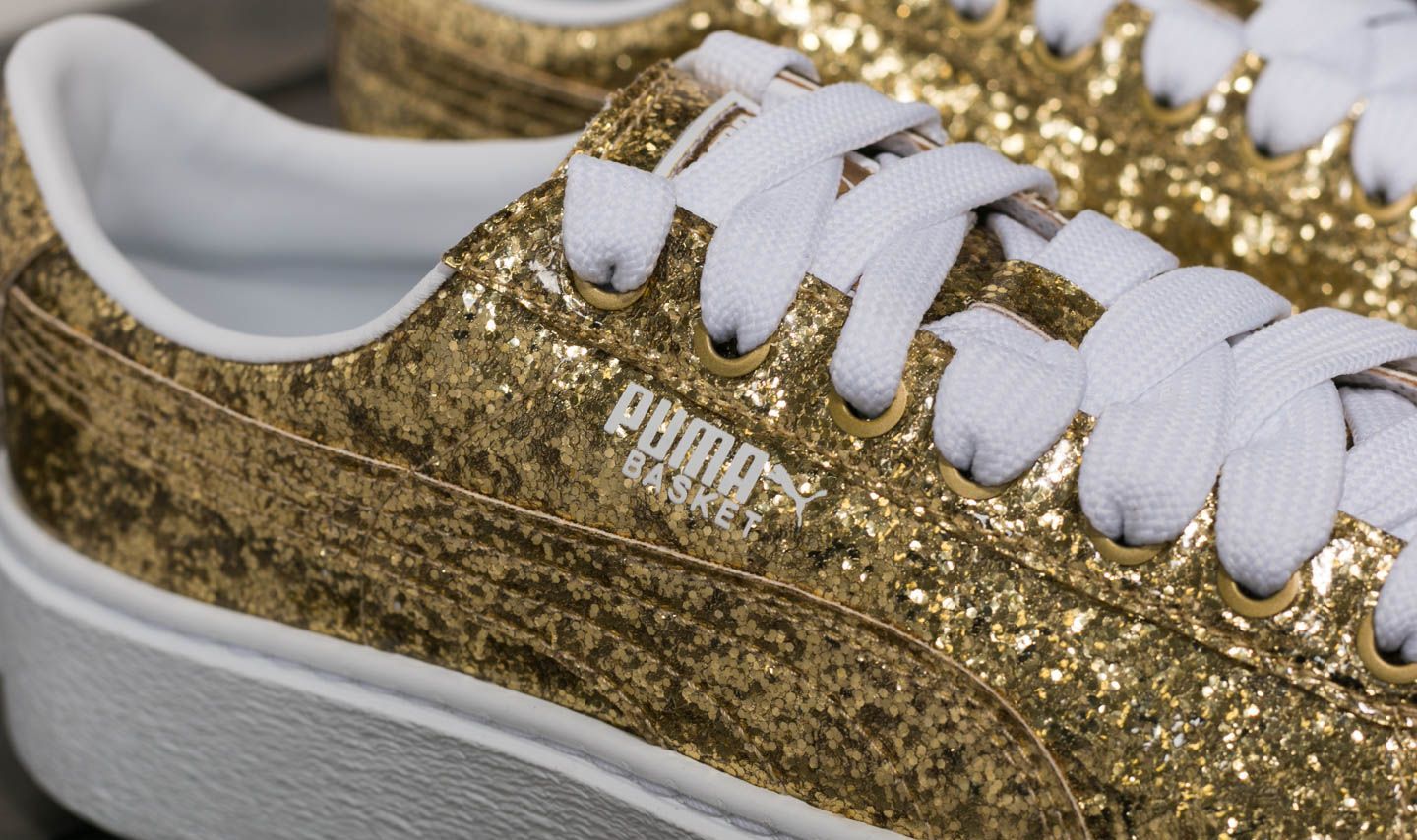 Basket suede platform gold pour femme deals