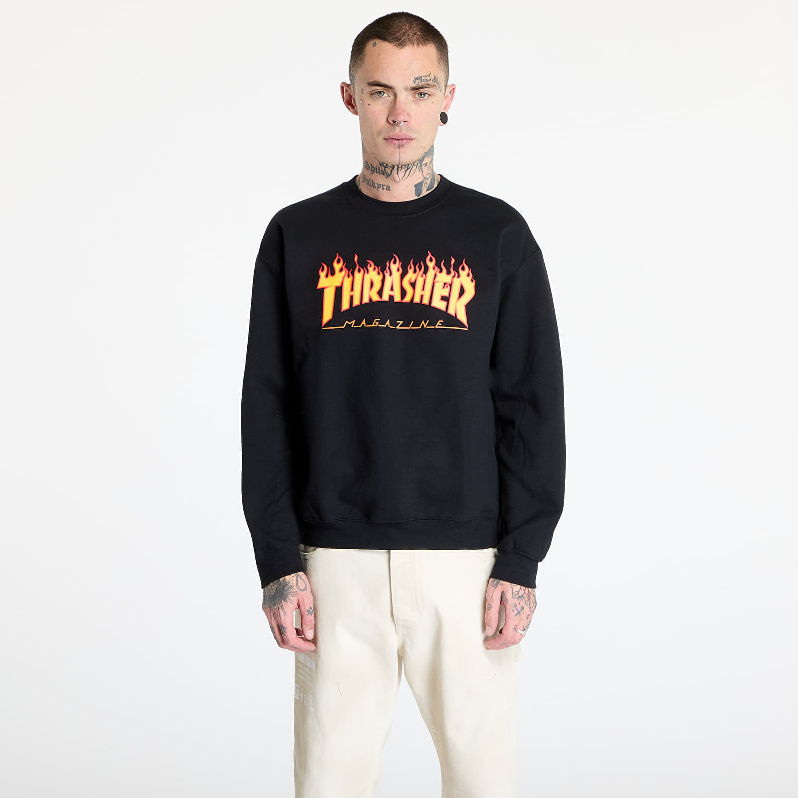 Hanorac Thrasher Flame Crewneck Black