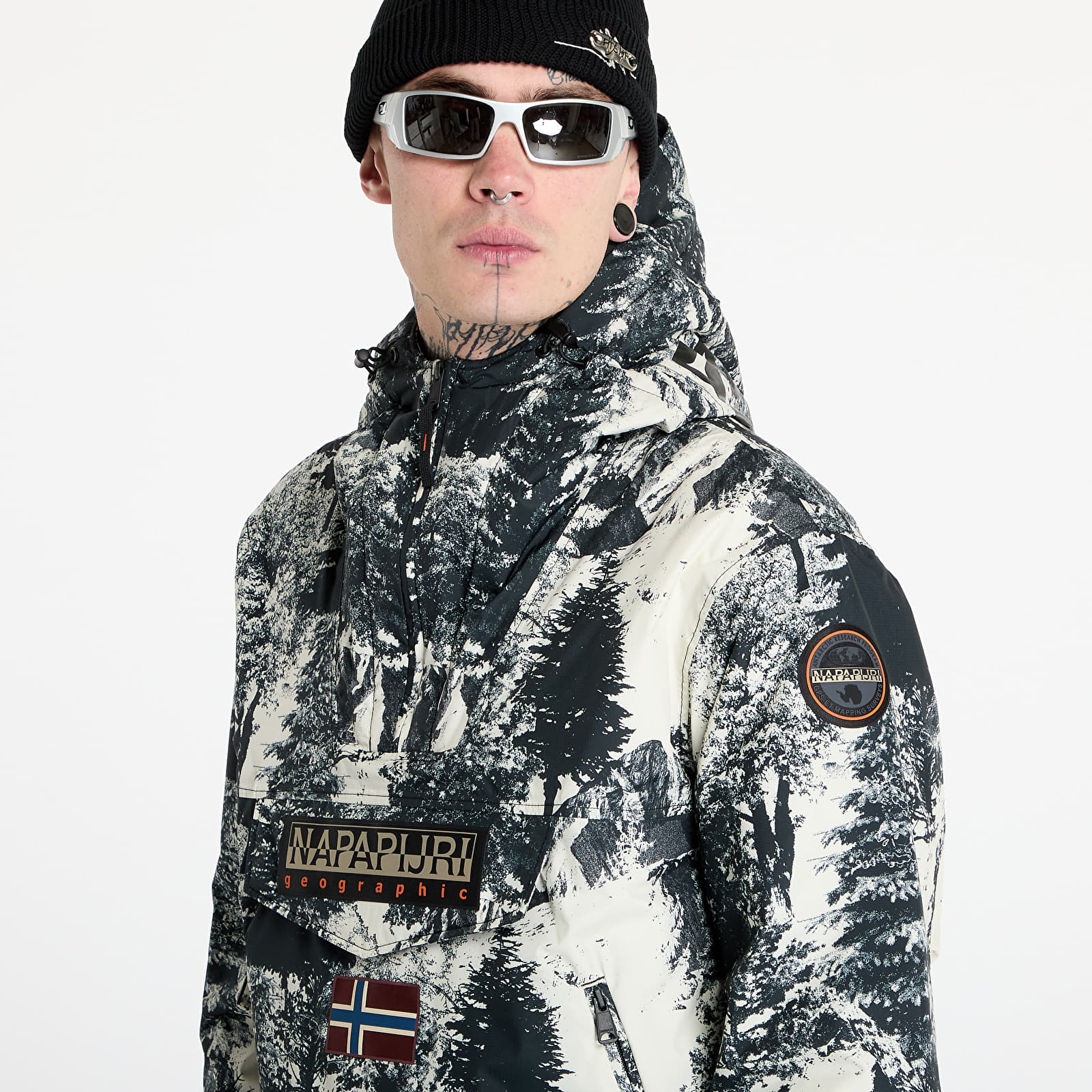 Jakker Napapijri Rainforest Next Det Tr F90 Jacket Black/ White