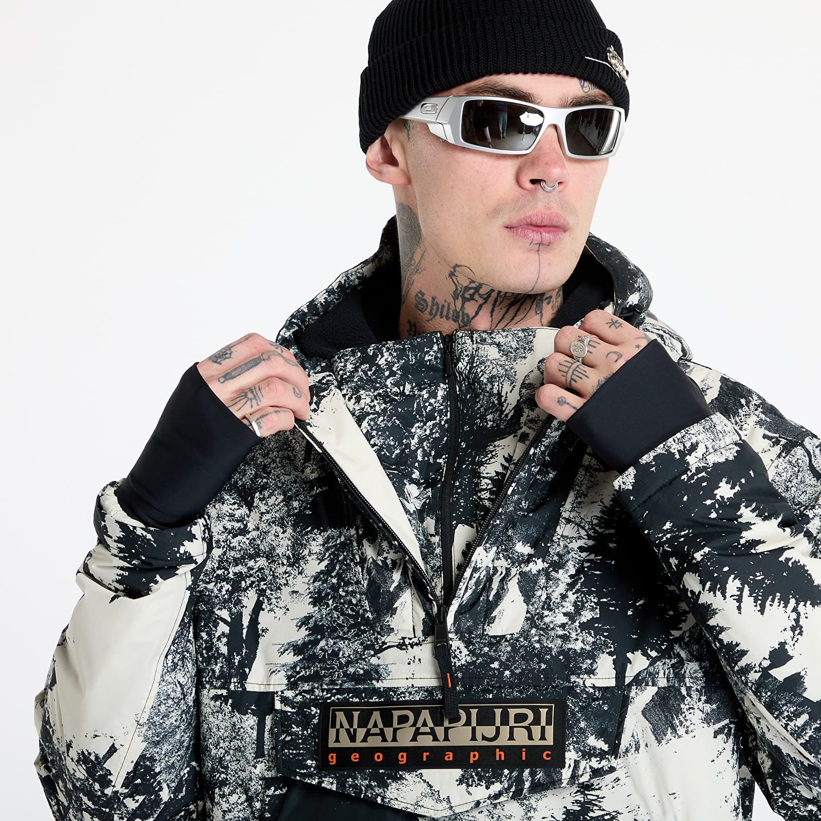 Jakker Napapijri Rainforest Next Det Tr F90 Jacket Black/ White