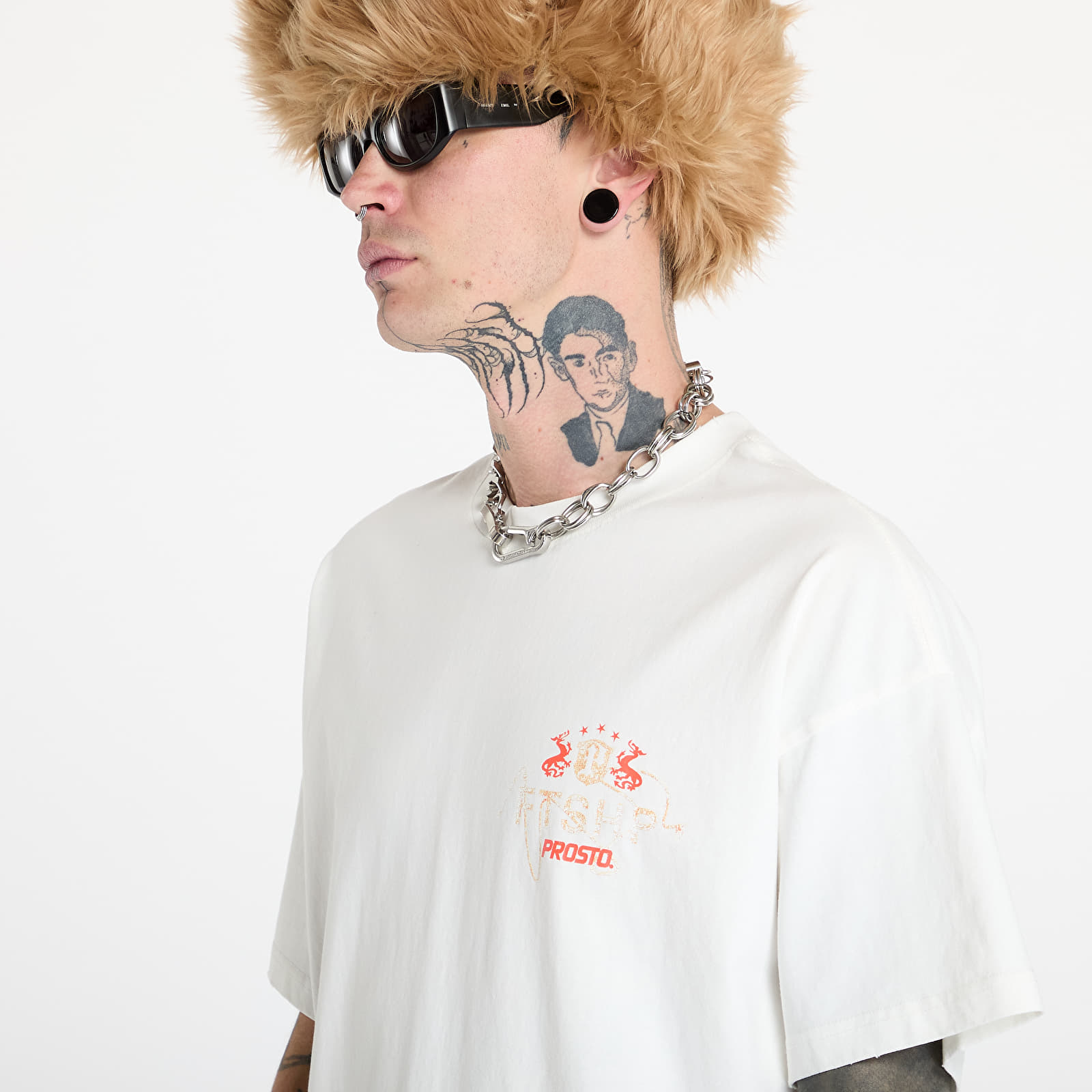 Koszulki FTSHP x PROSTO T-Shirt UNISEX Off - White Crest