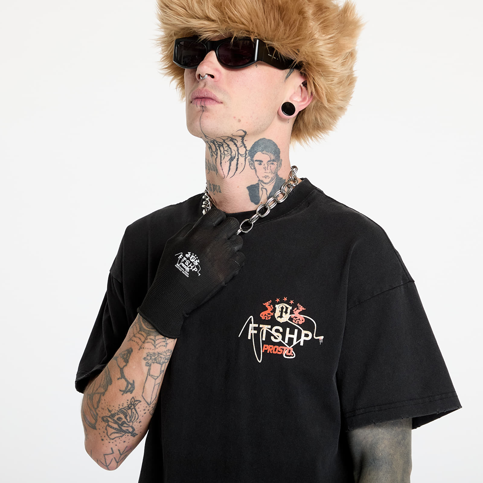 T-shirts FTSHP x PROSTO T-Shirt UNISEX Black Crest