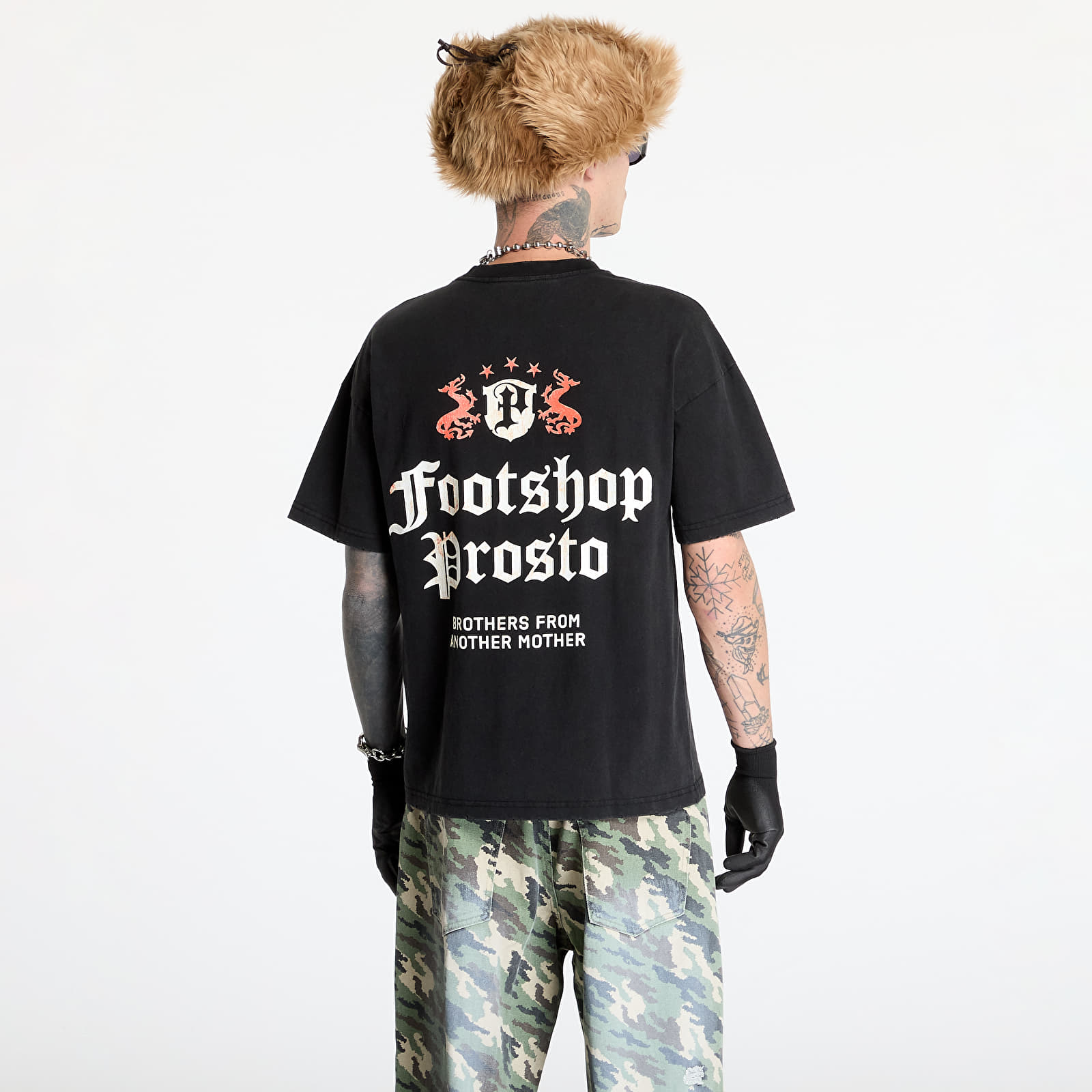 T-shirts FTSHP x PROSTO T-Shirt UNISEX Black Crest