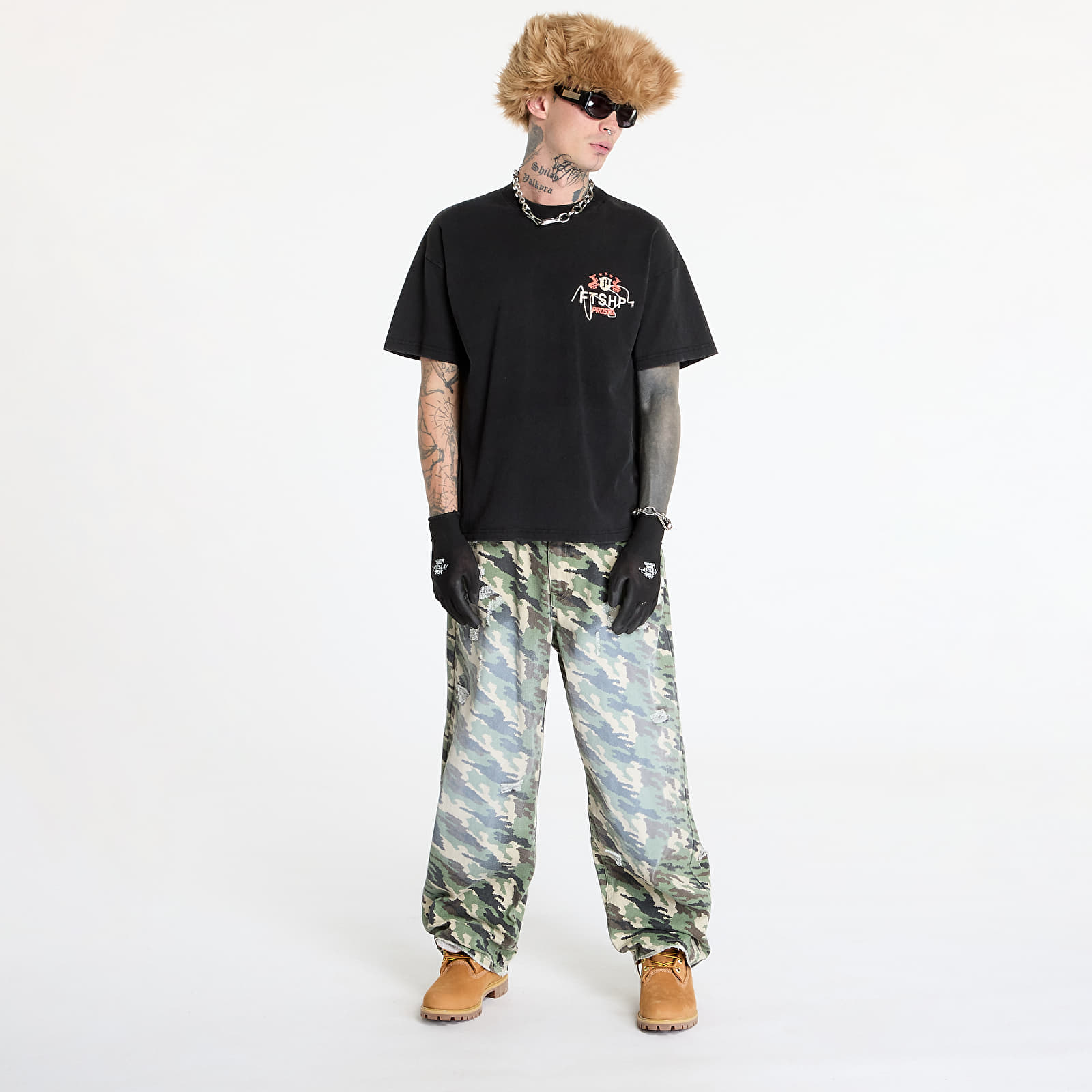 T-shirts FTSHP x PROSTO T-Shirt UNISEX Black Crest