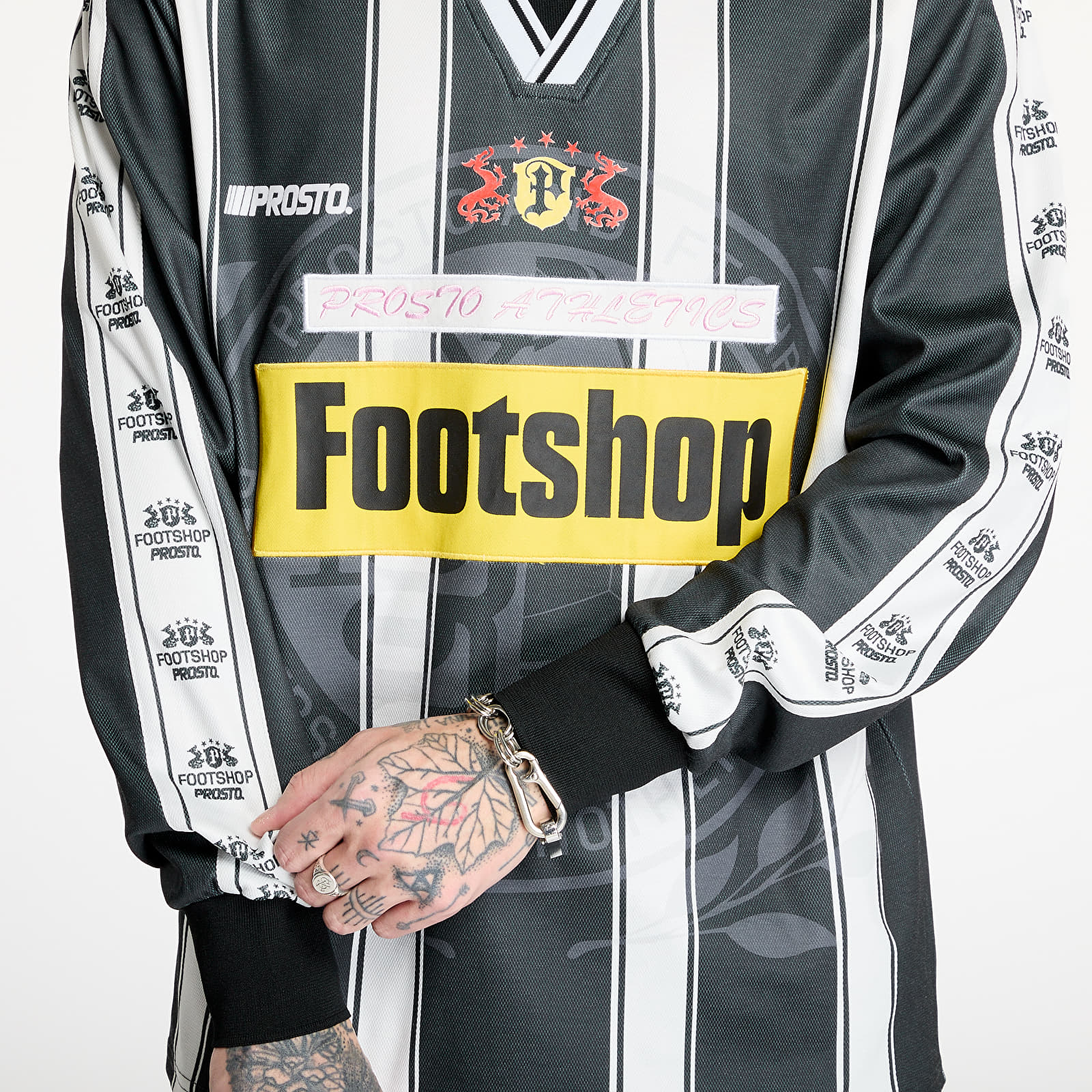 Jerseys FTSHP x PROSTO Longsleeve Jersey UNISEX B&W Stripes