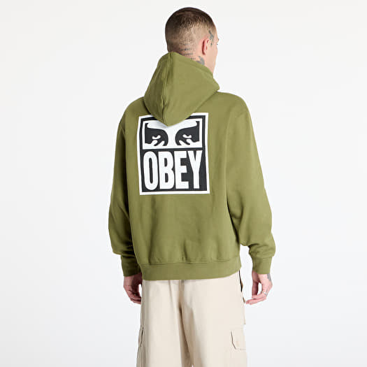 Sweats à capuche homme OBEY Obey Eyes Icon Hoodie Moss Green