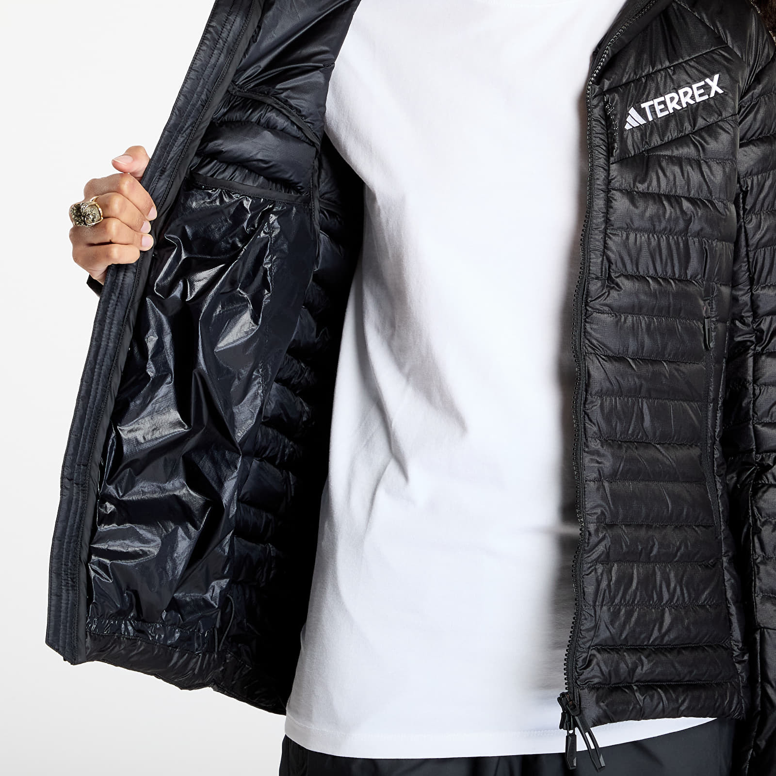 Bundy adidas Terrex Techrock Down Hooded Jacket Black