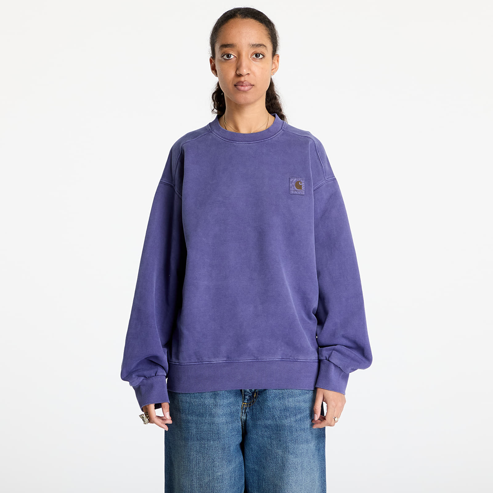 Mikiny Carhartt WIP Vista Sweatshirt UNISEX Aura Garment Dyed