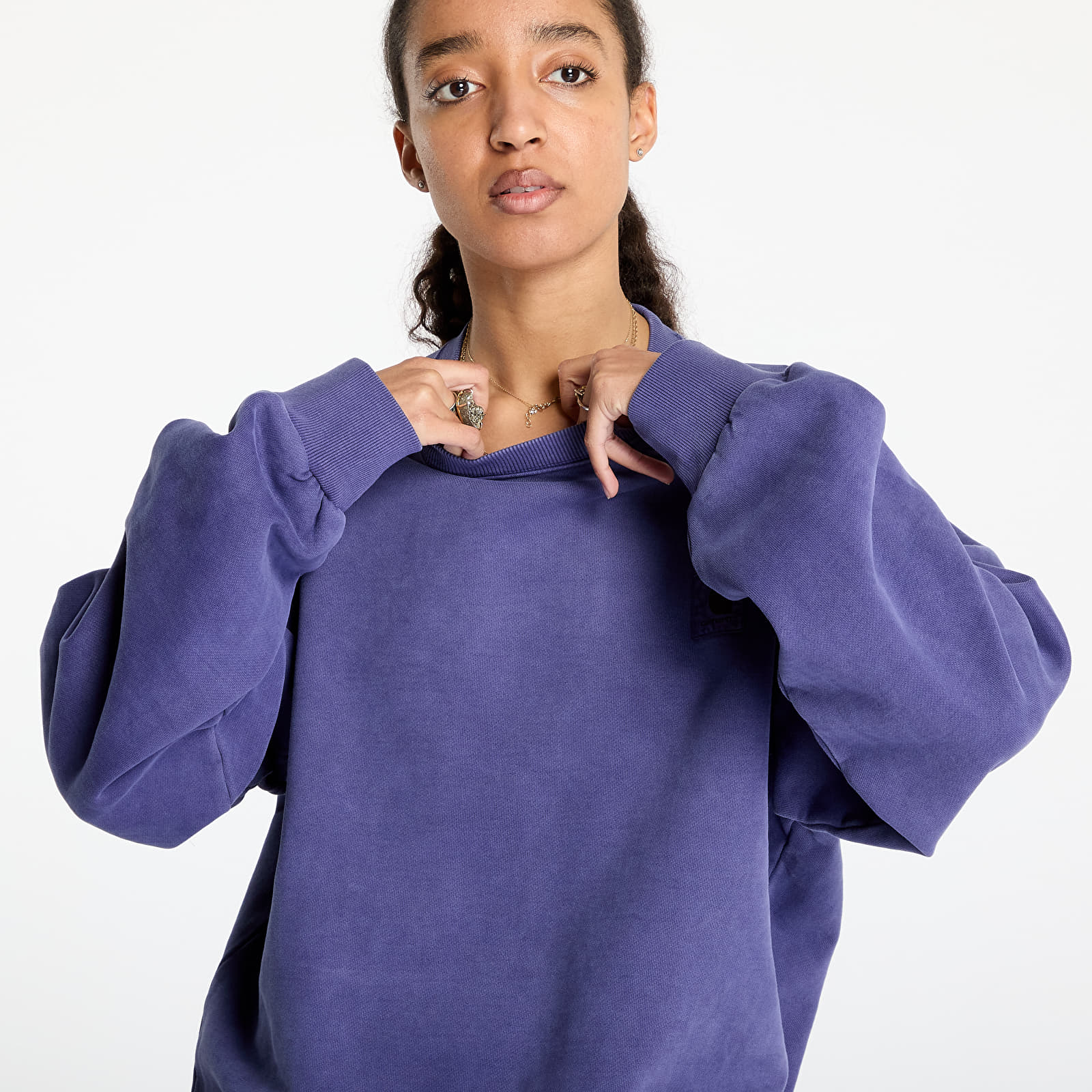 Mikiny Carhartt WIP Vista Sweatshirt UNISEX Aura Garment Dyed