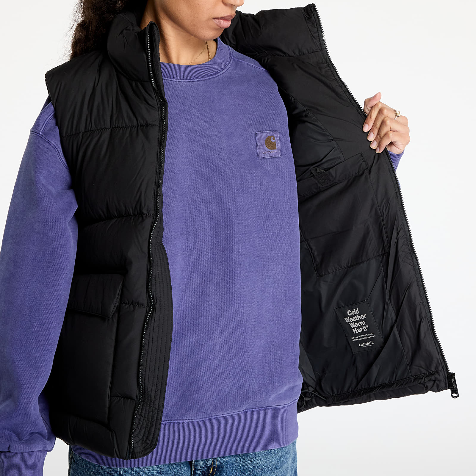 Vestes Carhartt WIP Springfield Vest UNISEX Black/ Misty Grey