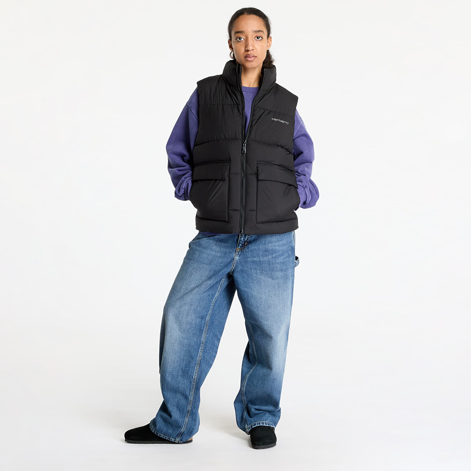 Vestes Carhartt WIP Springfield Vest UNISEX Black/ Misty Grey