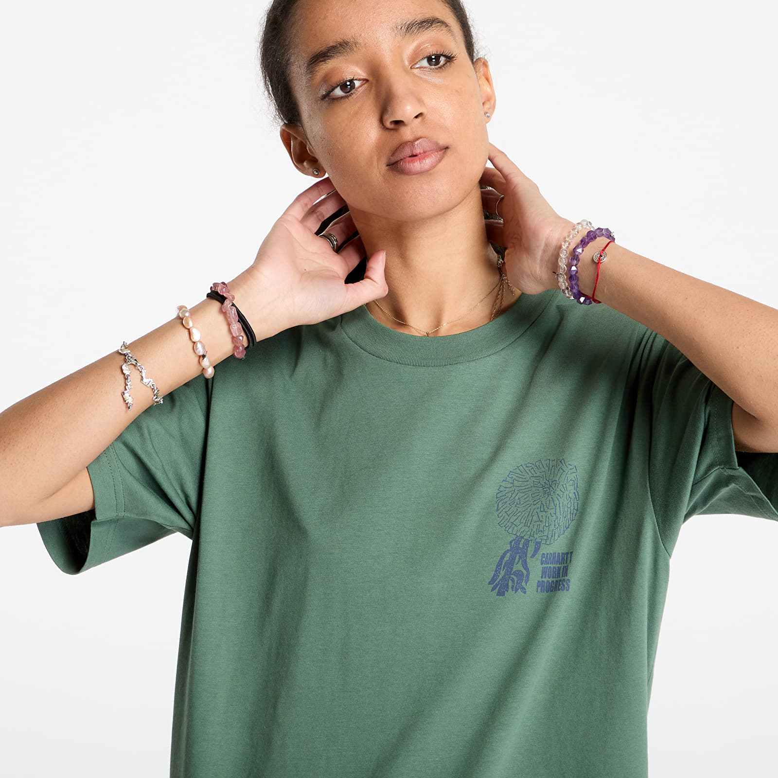 T-shirts  Carhartt WIP Short Sleeve Chrysanthemum T-Shirt UNISEX Duck Green
