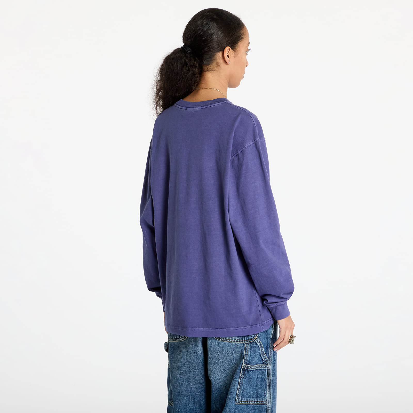Männer T-Shirts Carhartt WIP L/S Vista T-Shirt UNISEX Aura Garment Dyed