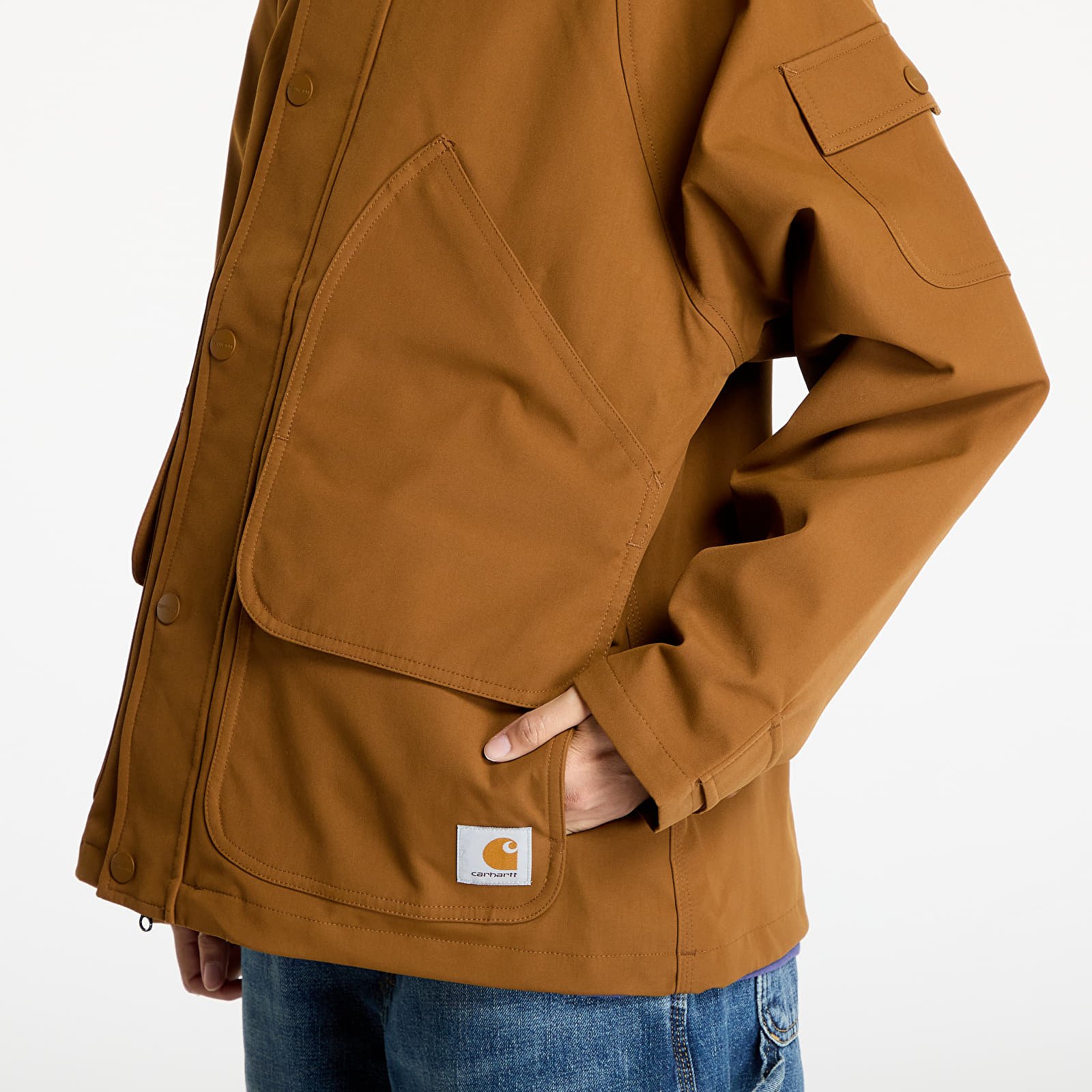 Pánské bundy Carhartt WIP Clarton Jacket UNISEX Hamilton Brown/ Tobacco