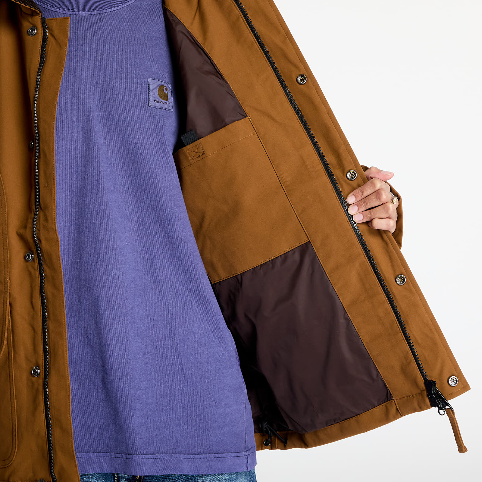 Pánské bundy Carhartt WIP Clarton Jacket UNISEX Hamilton Brown/ Tobacco
