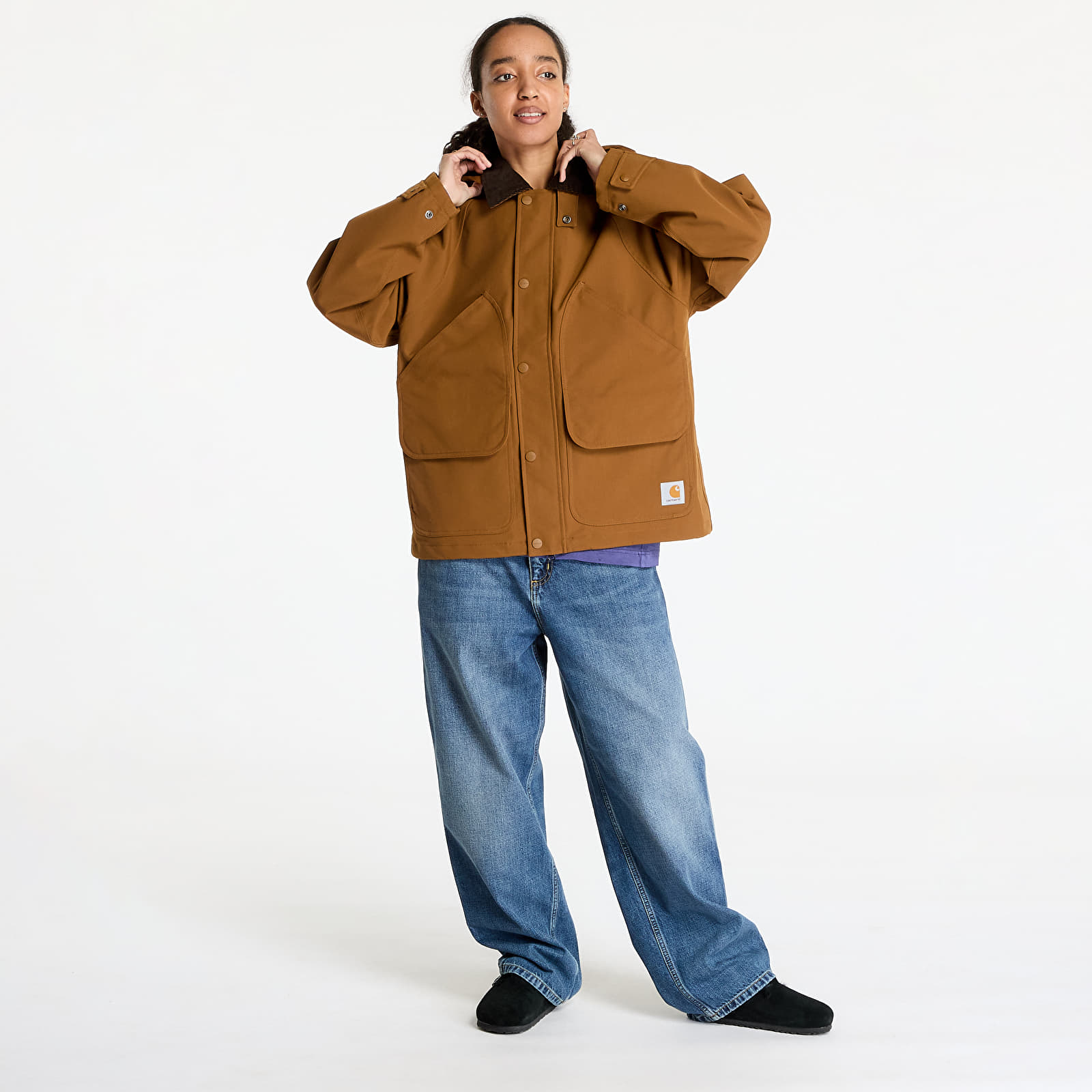 Pánské bundy Carhartt WIP Clarton Jacket UNISEX Hamilton Brown/ Tobacco