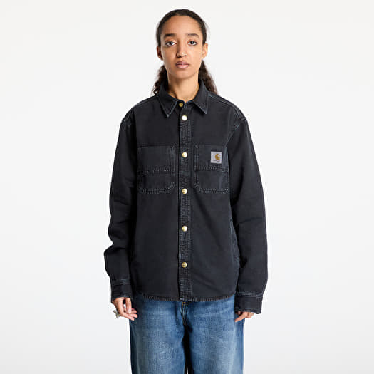 Košile Carhartt WIP Conro Shirt Jacket UNISEX Black Stone Dyed
