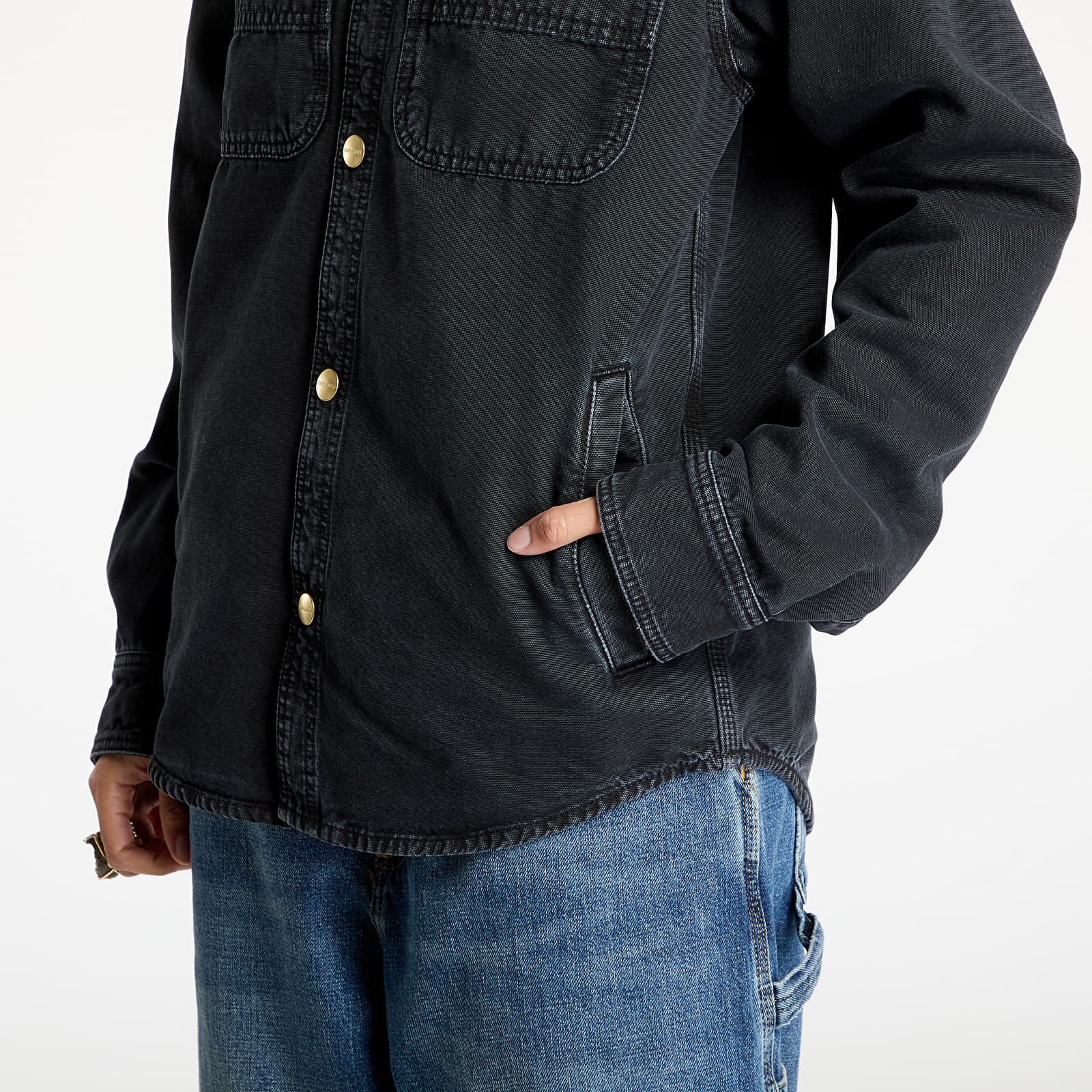 Ingek Carhartt WIP Conro Shirt Jacket UNISEX Black Stone Dyed