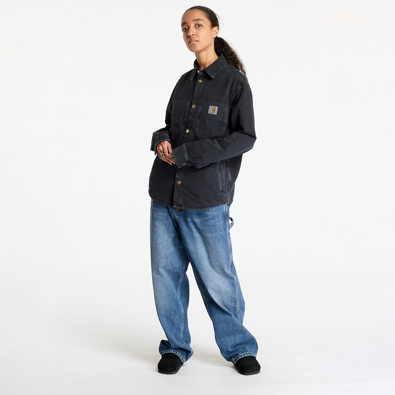 Ingek Carhartt WIP Conro Shirt Jacket UNISEX Black Stone Dyed