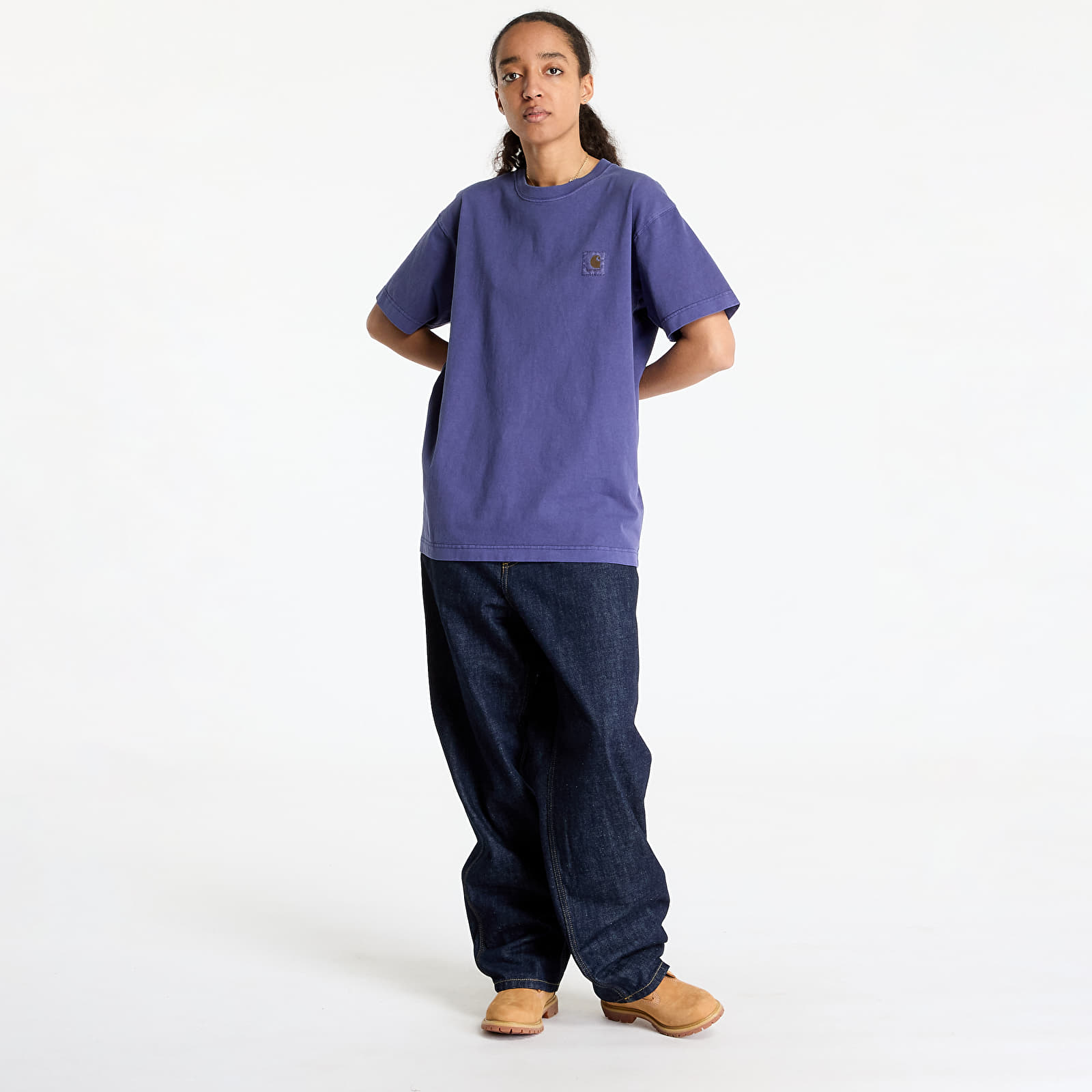 Trička Carhartt WIP Short Sleeve Vista T-Shirt UNISEX Aura Garment Dyed