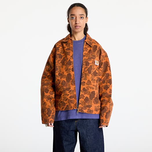 Carhartt WIP Duck Detroit Jacket UNISEX Camo Duck/ Green/ Turmeric Garment Dyed