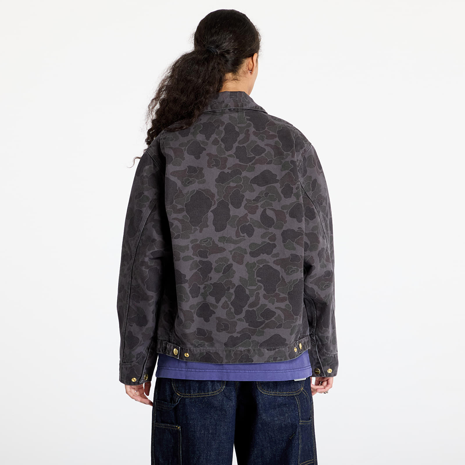 Men's jackets Carhartt WIP Duck Detroit Jacket UNISEX Camo Duck/ Green/ Graphite Garment Dyed