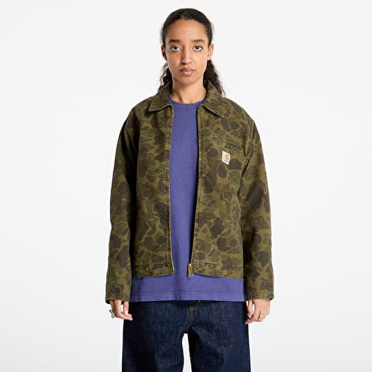 Carhartt WIP Duck Detroit Jacket UNISEX Camo Duck/ Green/ Office Green Garment Dyed