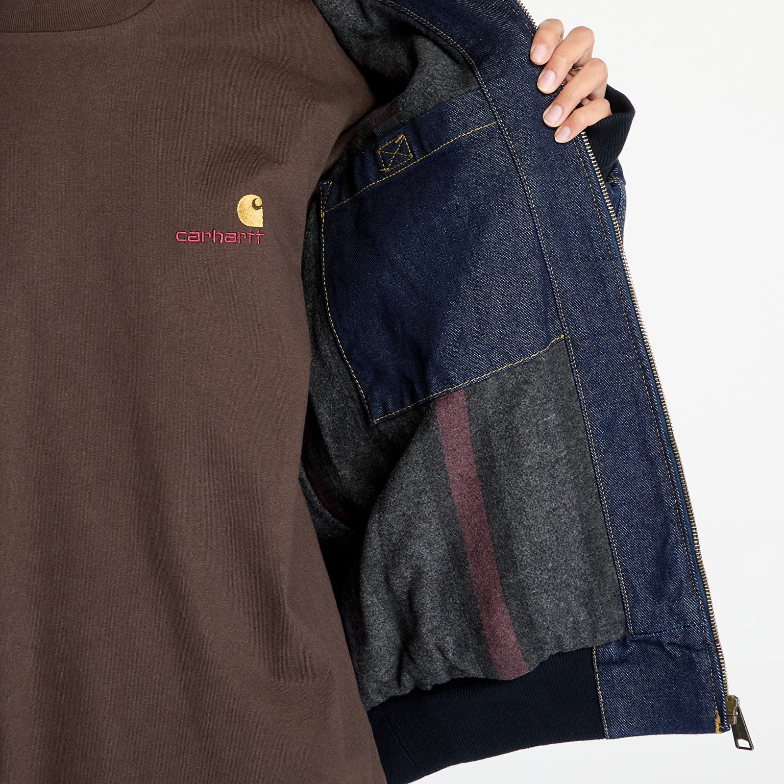 Pánske bundy Carhartt WIP OG Active Jacket UNISEX Square Label Blue