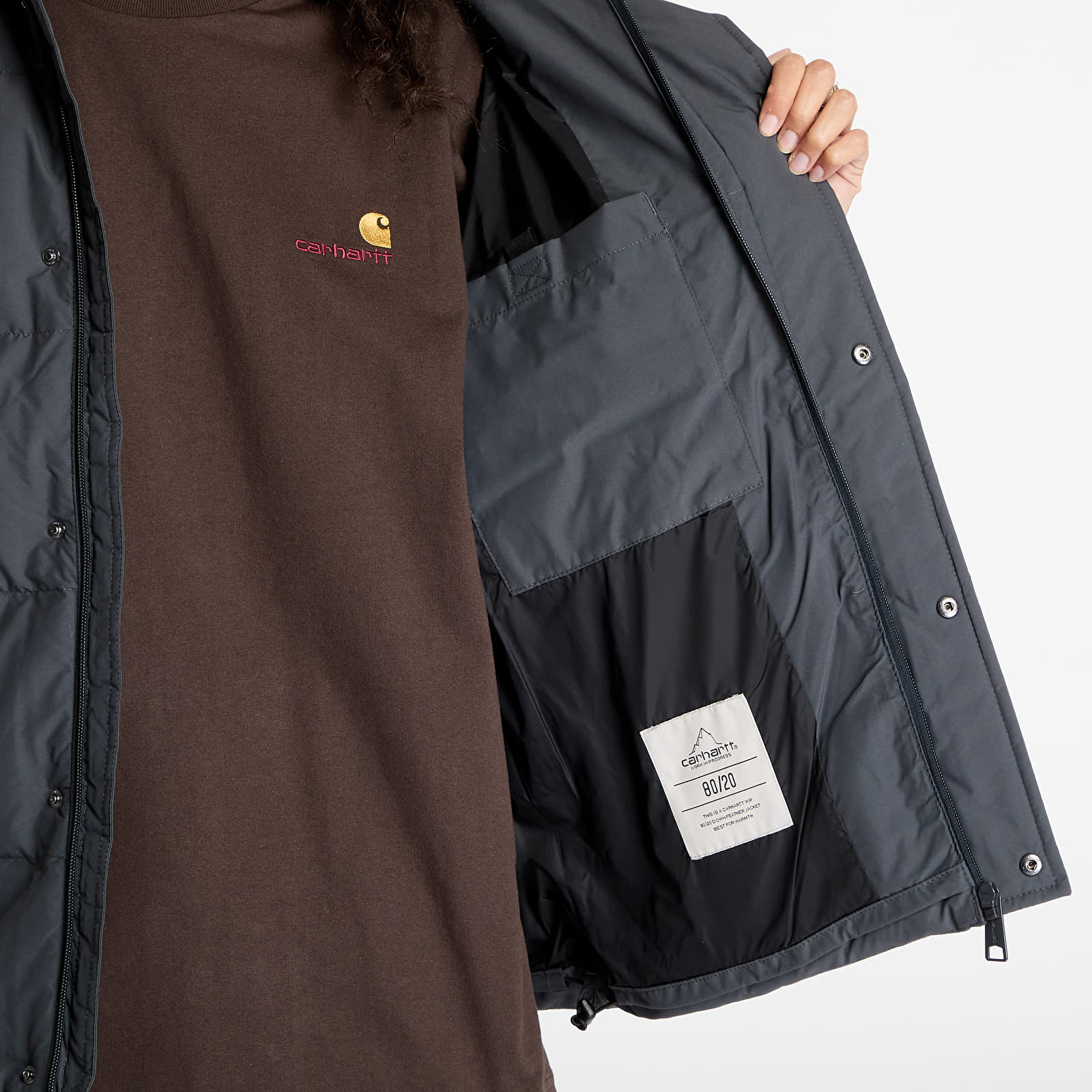 Jacken Carhartt WIP Danville Jacket UNISEX Graphite/ White