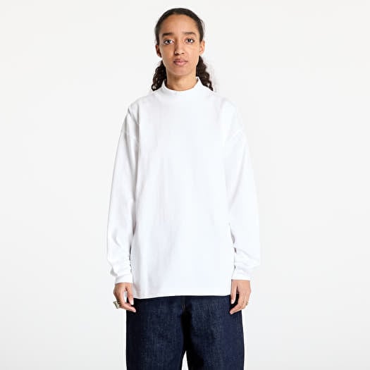 T-shirt Carhartt WIP Long Sleeve Script Mockneck T-Shirt UNISEX White