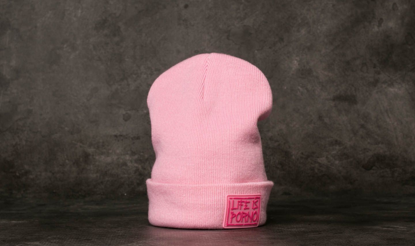 Čepice Life is Porno Taxi Beanie Pink