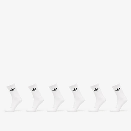 adidas Trefoil Crew Sock Cushion 6-Pack White