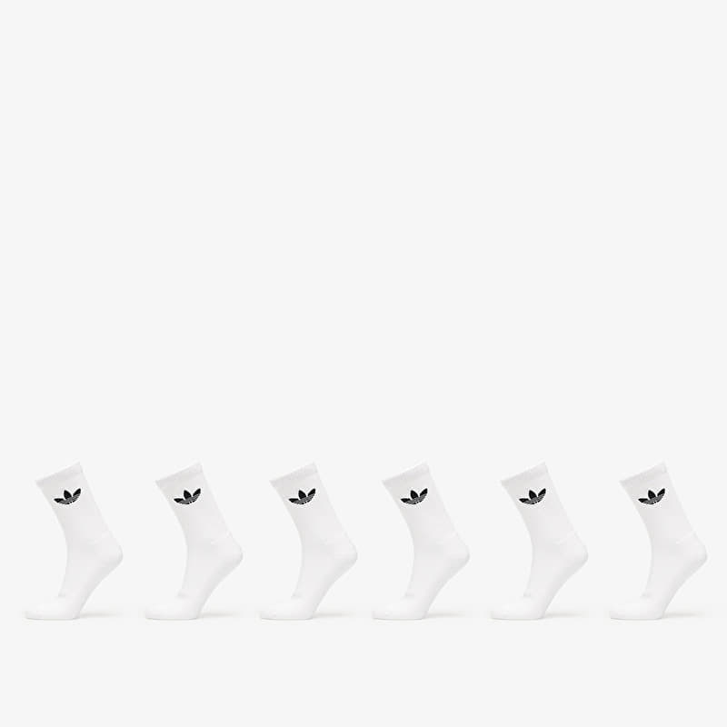 Chaussettes adidas Trefoil Crew Sock Cushion 6-Pack White