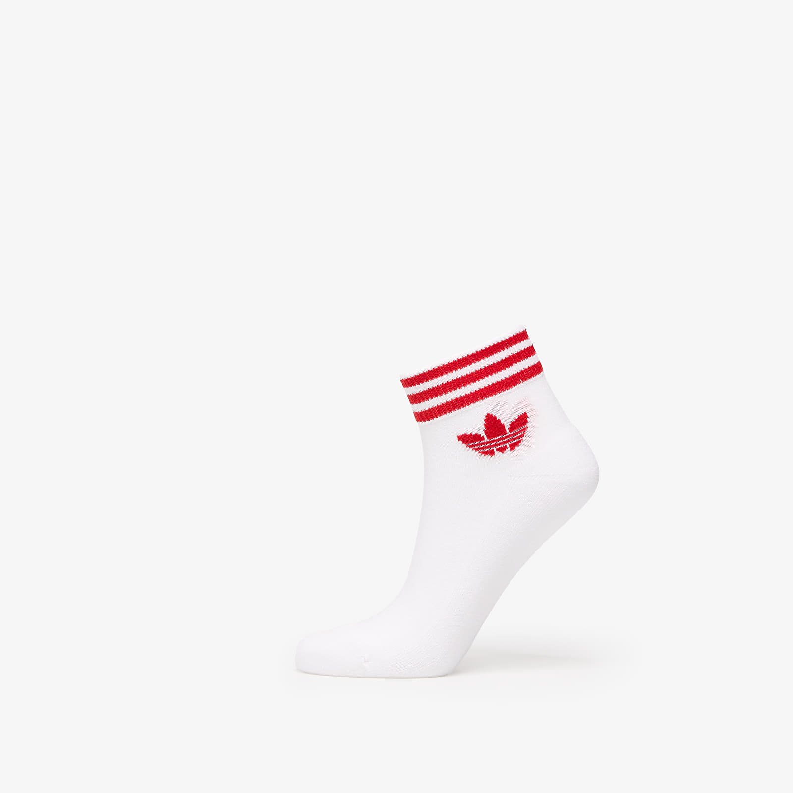 Sokken adidas Island Club Trefoil Ankle Socks 3-Pack White/ Better Scarlet/ Blue/ Green