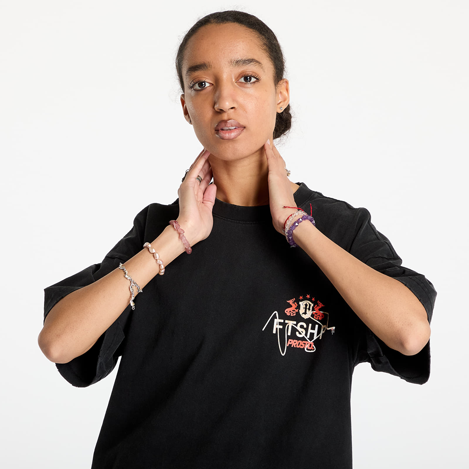 T-shirts FTSHP x PROSTO T-Shirt UNISEX Black Crest