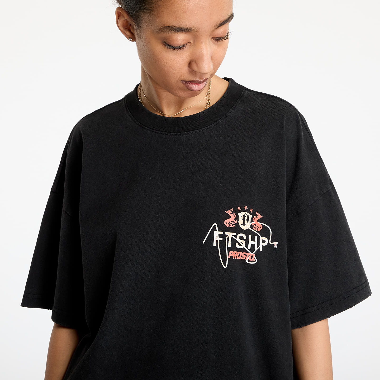T-shirts FTSHP x PROSTO T-Shirt UNISEX Black Crest