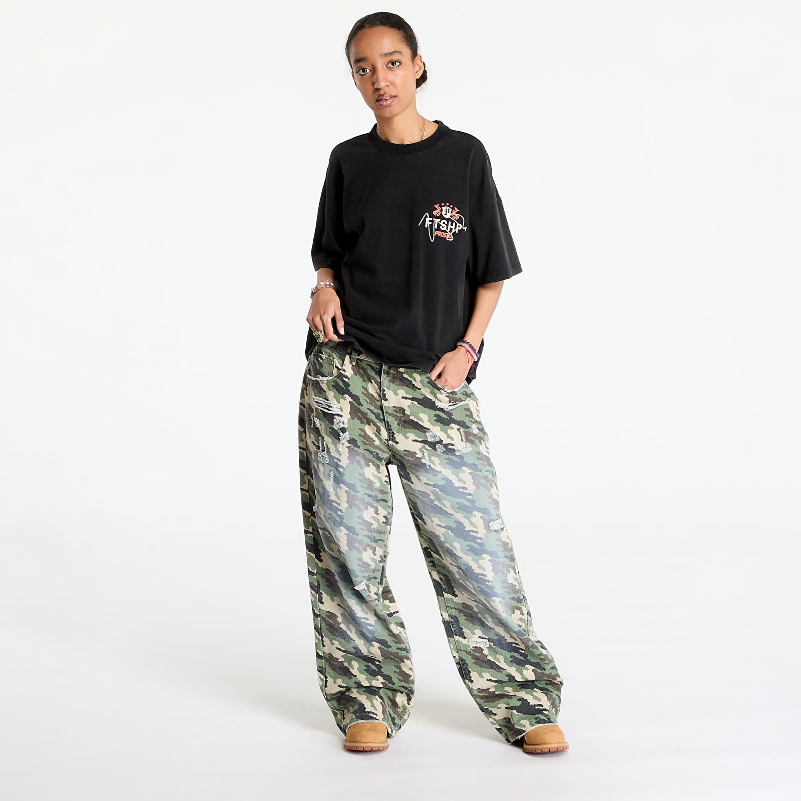 T-shirts FTSHP x PROSTO T-Shirt UNISEX Black Crest