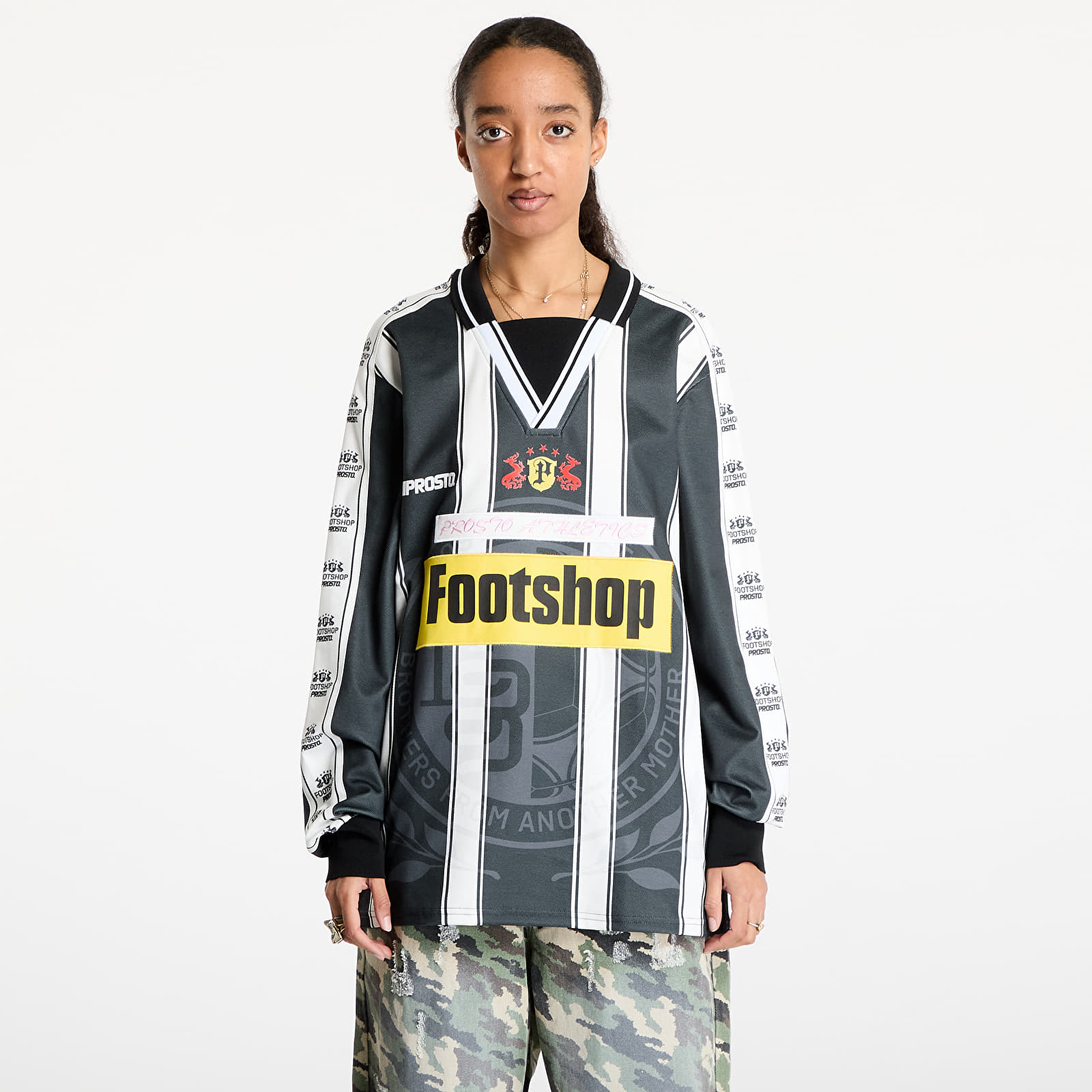 Jerseys FTSHP x PROSTO Longsleeve Jersey UNISEX B&W Stripes