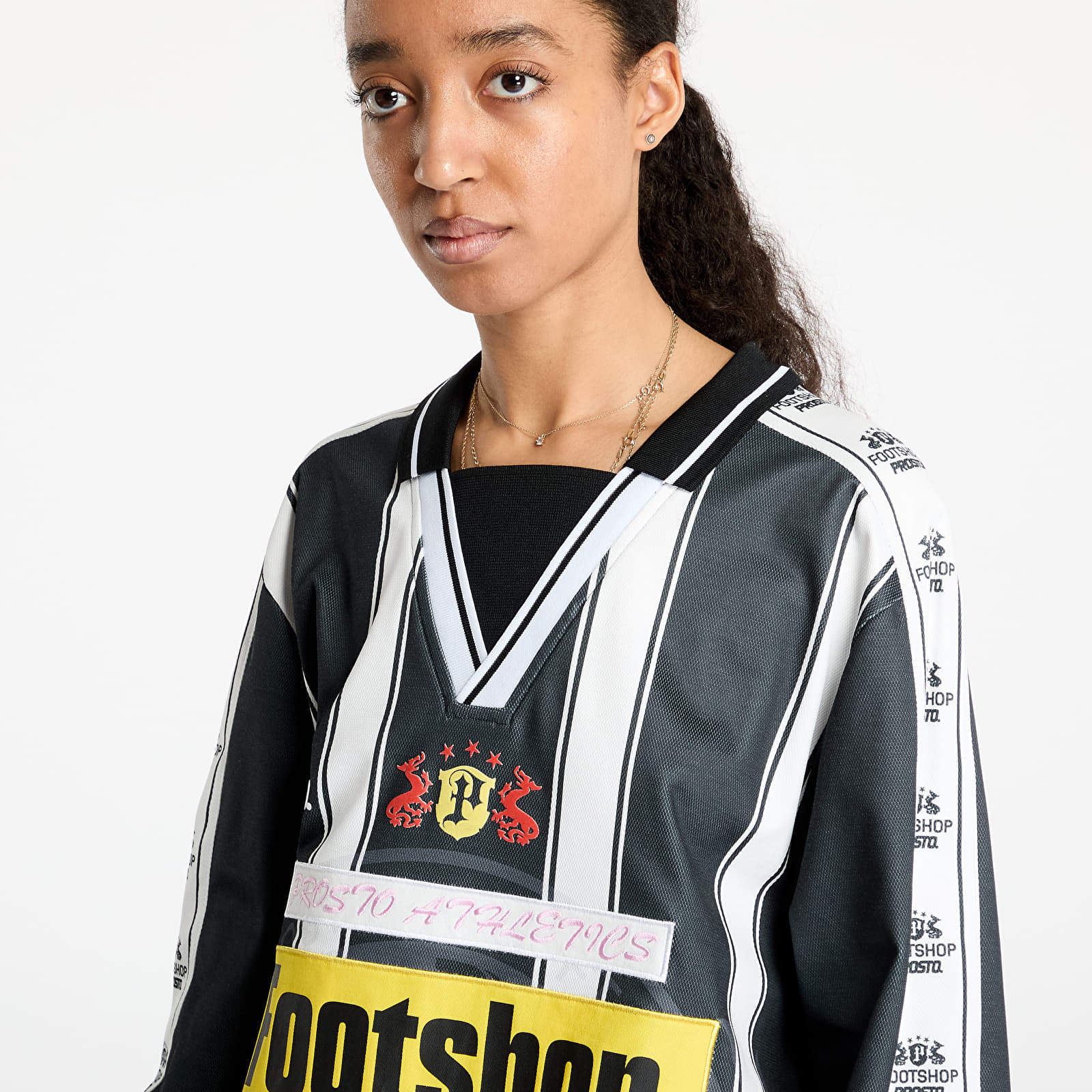 Jerseys FTSHP x PROSTO Longsleeve Jersey UNISEX B&W Stripes