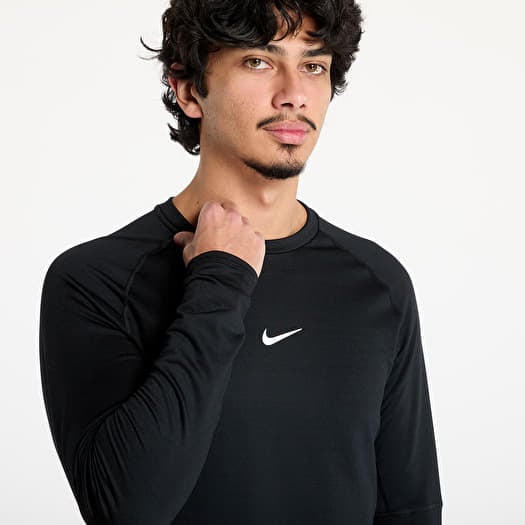 Black nike long sleeve sales