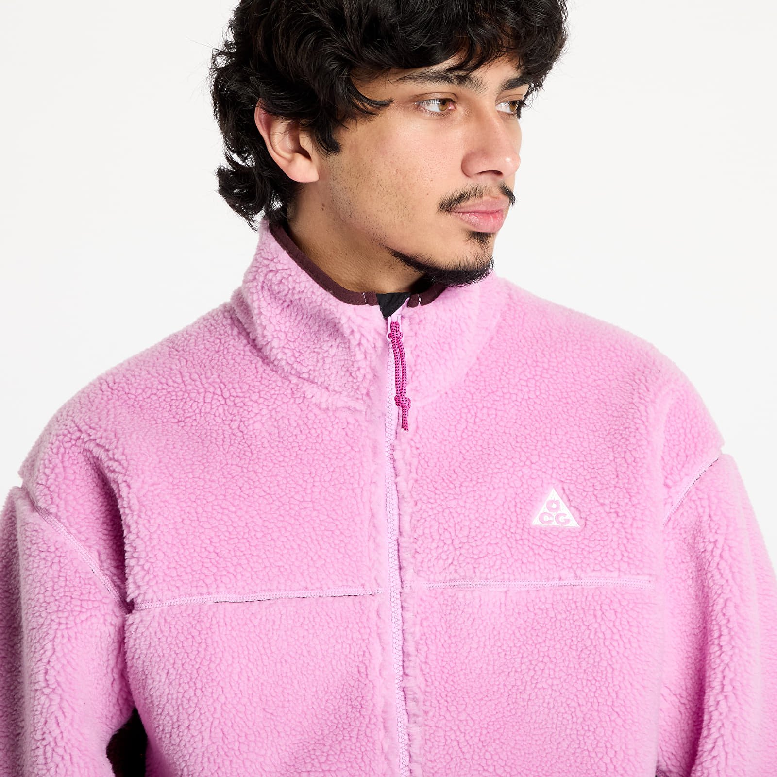 Mikiny Nike ACG "Canwell Glacier" Men's Therma-FIT ADV Windproof Fleece Beyond Pink/ Burgundy Crush/ Summit White