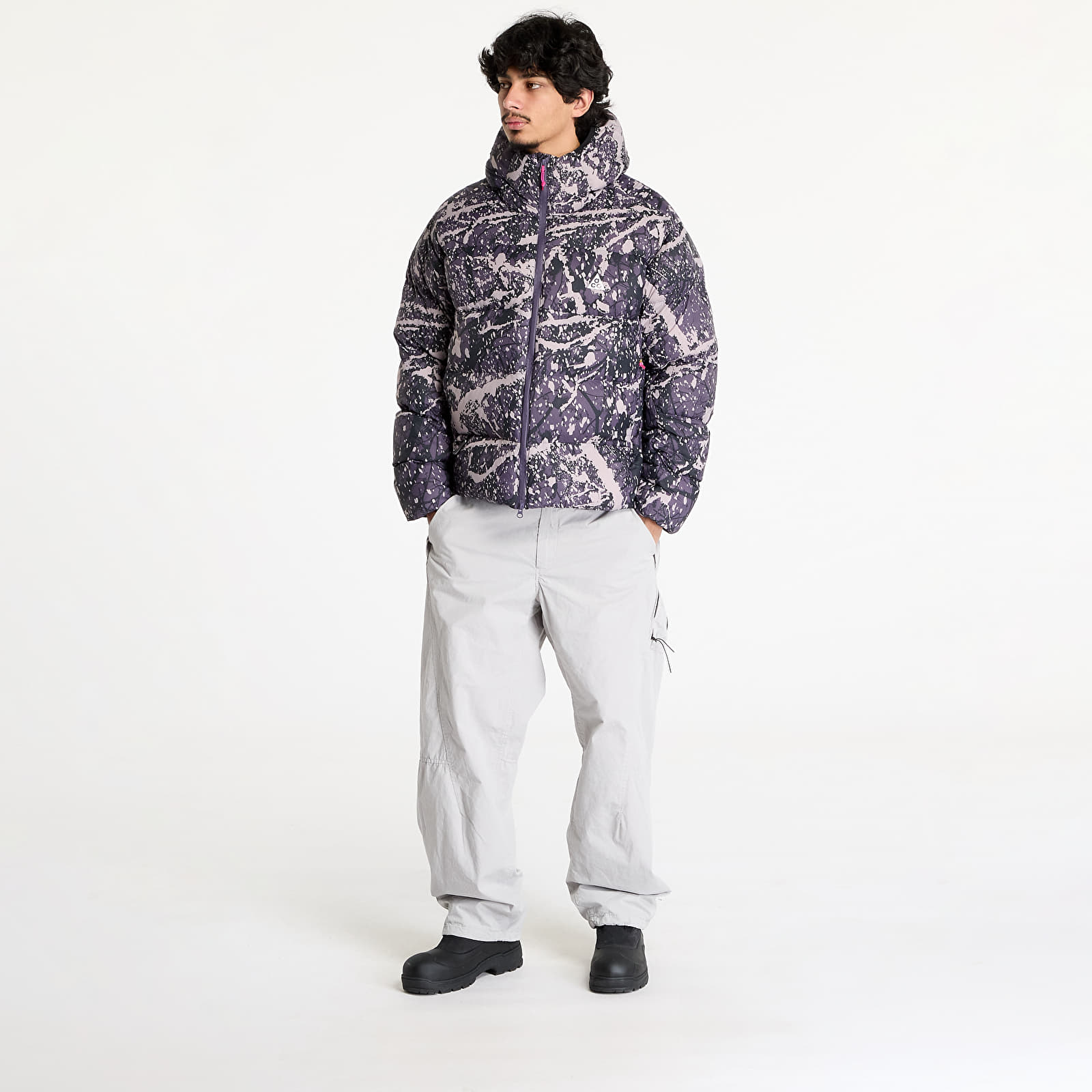 Dzsekik Nike ACG "Lunar Lake" Men's Therma-FIT ADV Jacket Dark Raisin/ Black/ Black/ Summit White
