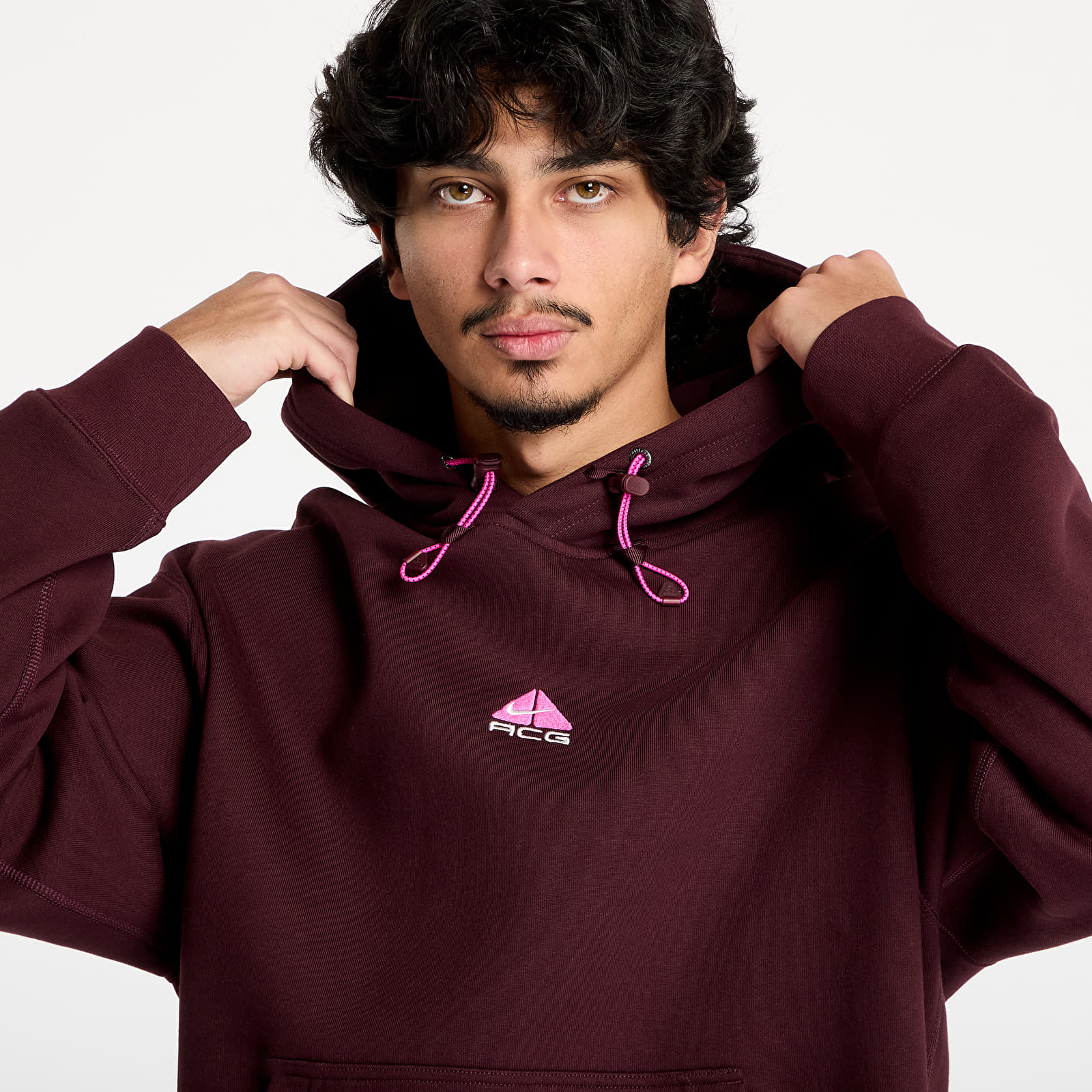 Регланы и толстовки Nike ACG Therma-FIT Fleece Pullover Hoodie UNISEX Burgundy Crush/ Summit White