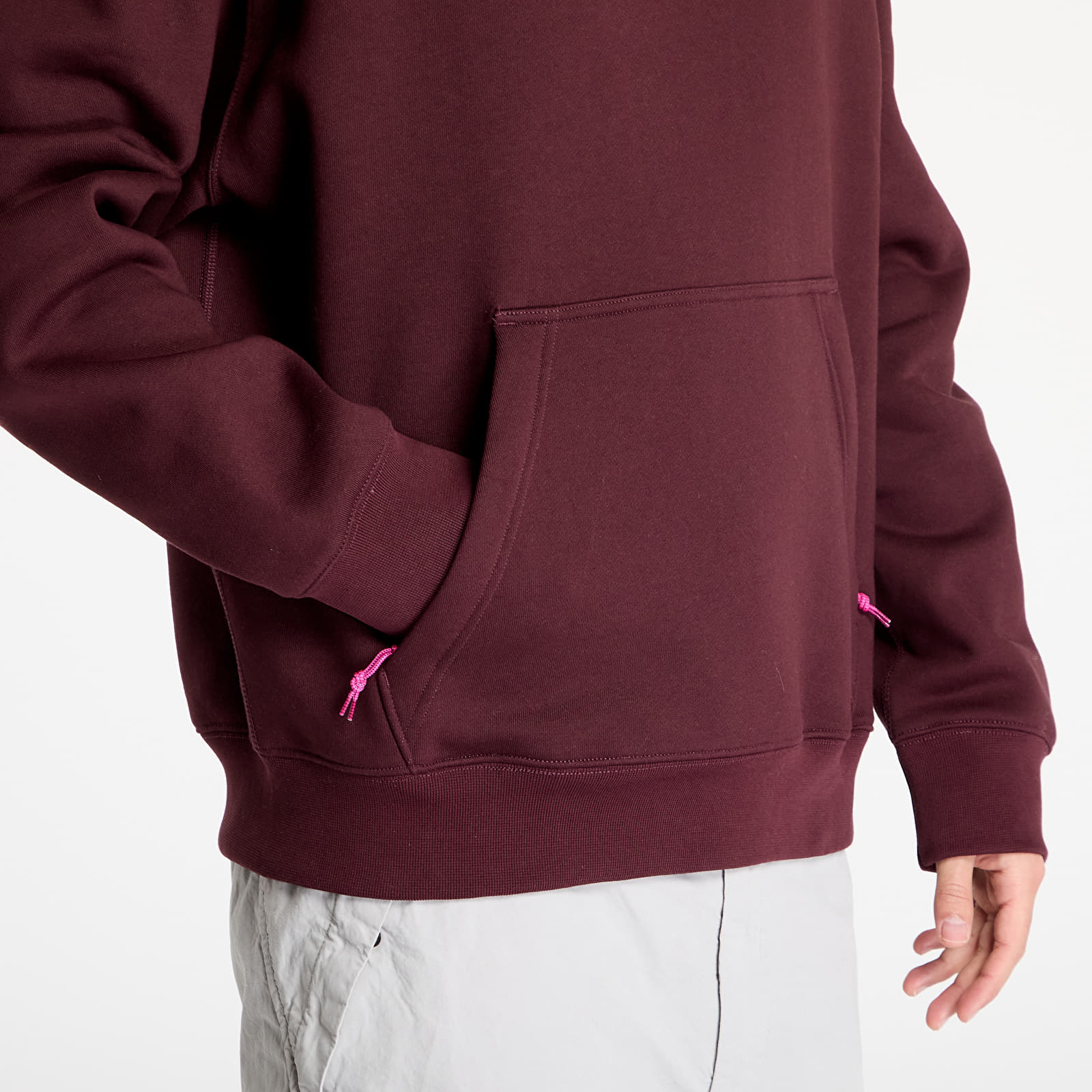 Mikiny Nike ACG Therma-FIT Fleece Pullover Hoodie UNISEX Burgundy Crush/ Summit White