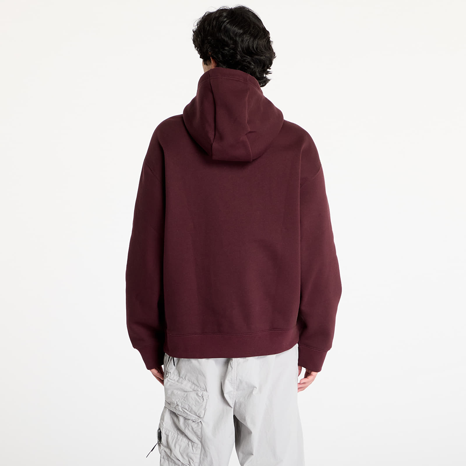 Mikiny Nike ACG Therma-FIT Fleece Pullover Hoodie UNISEX Burgundy Crush/ Summit White