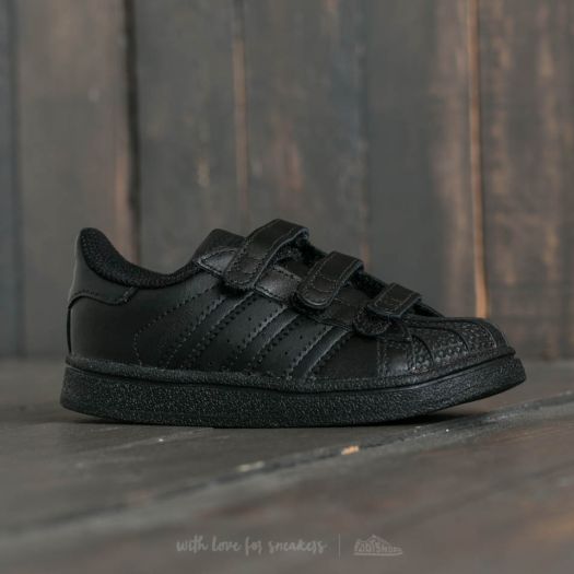 Kids sneakers and shoes adidas Superstar CF I Core Black Core Black Core Black Footshop