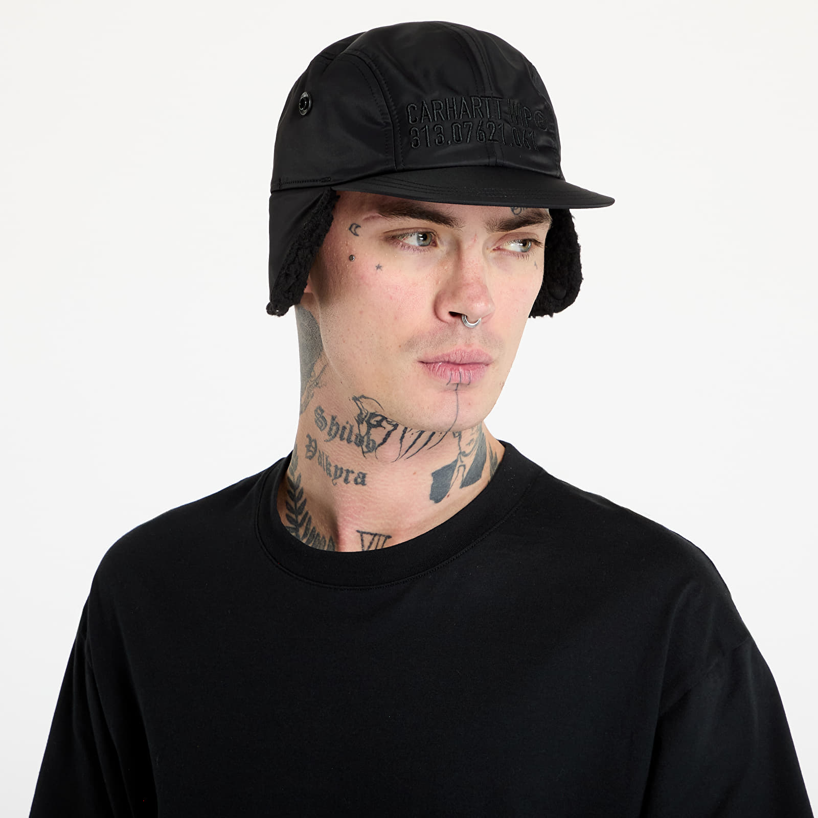 Czapki Carhartt WIP Olten Ear Guard Cap Black/ Black