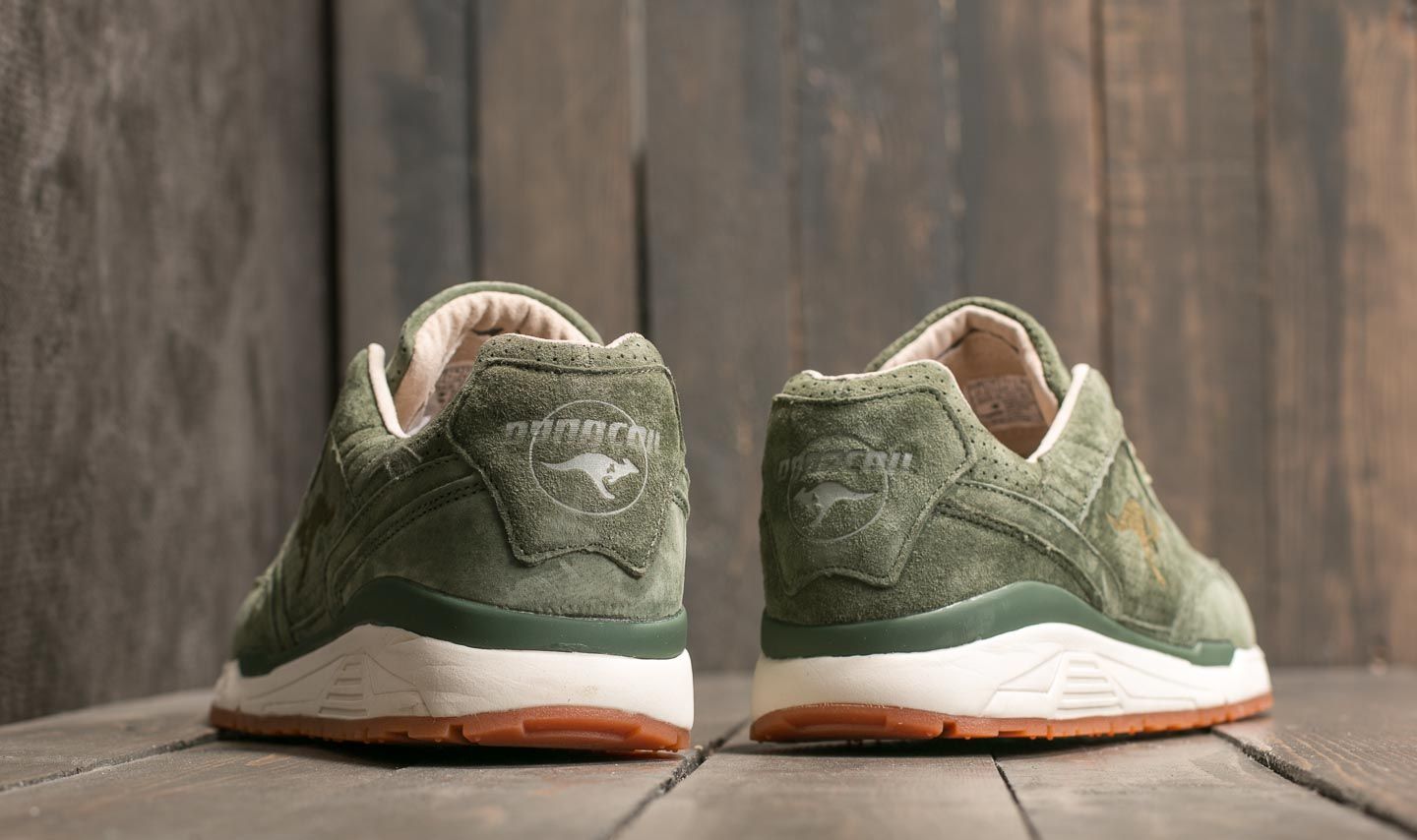 Herren Sneaker und Schuhe KangaROOS Ultimate Leather Olive Green