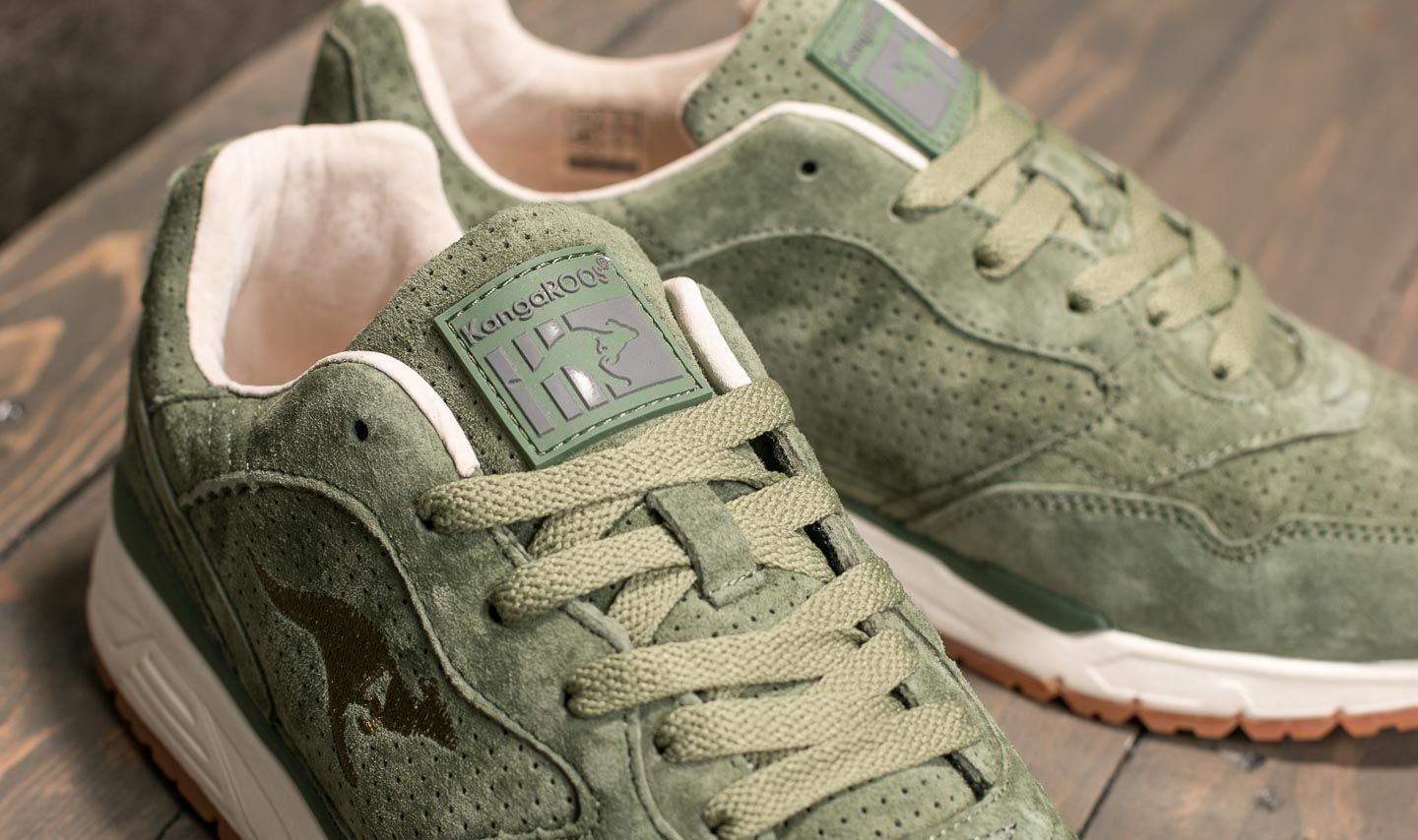 Herren Sneaker und Schuhe KangaROOS Ultimate Leather Olive Green