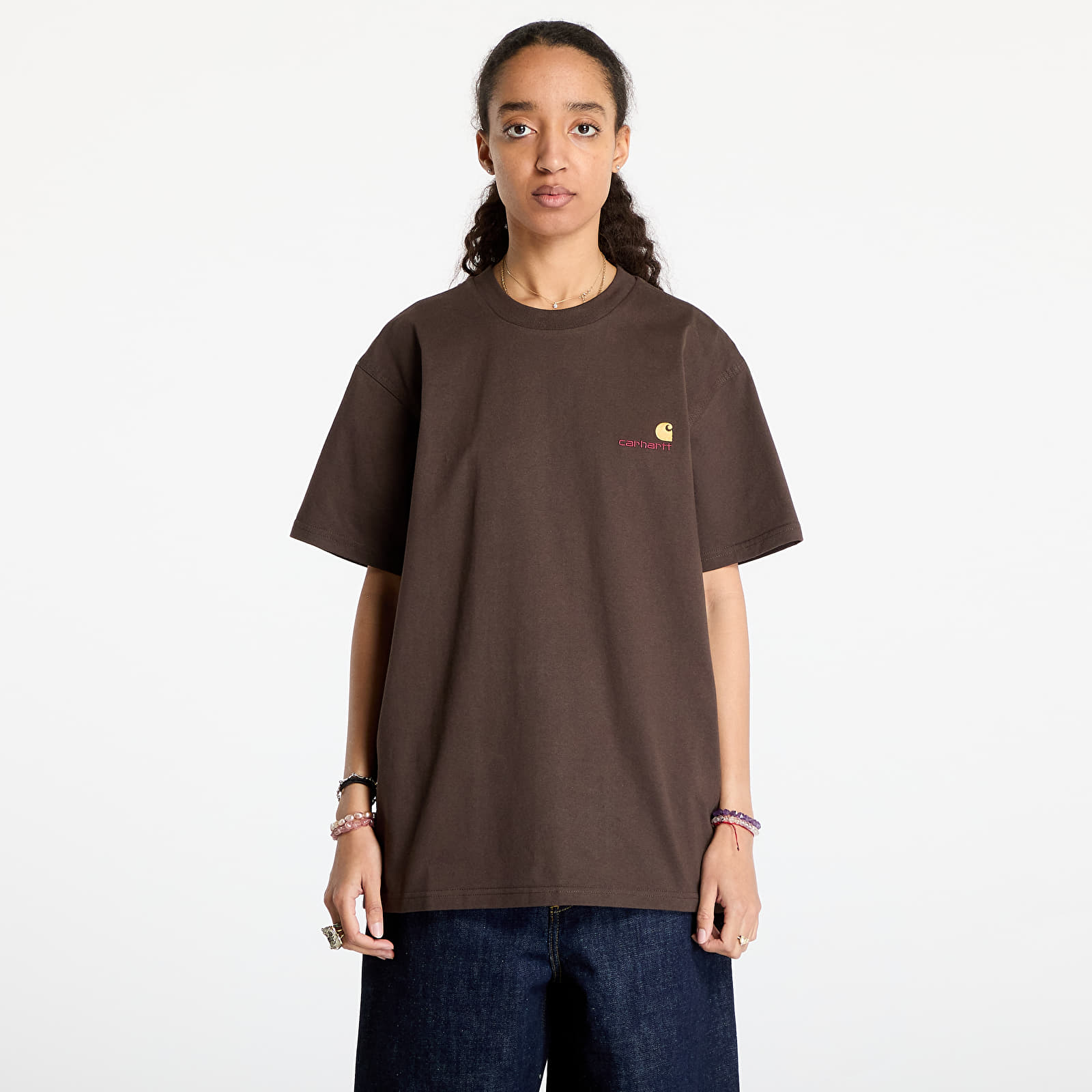 Majice T-shirt Carhartt WIP Short Sleeve American Script T-Shirt UNISEX Buckeye